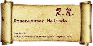 Rosenwasser Melinda névjegykártya